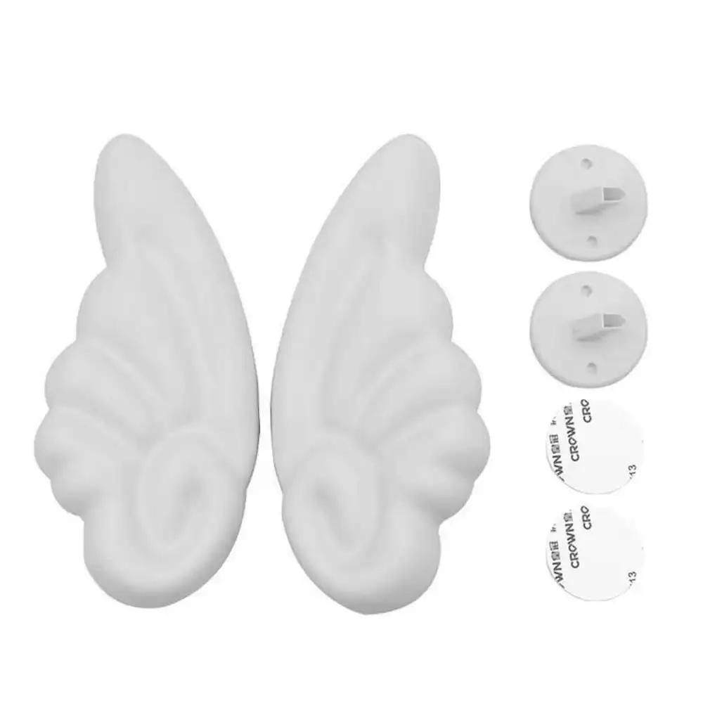 

1 пара мотоциклетных шлемов, украшения, угловые крылья, наклейки, украшения для шлема, аксессуары для мотоциклетных велосипедных головных уборов белый