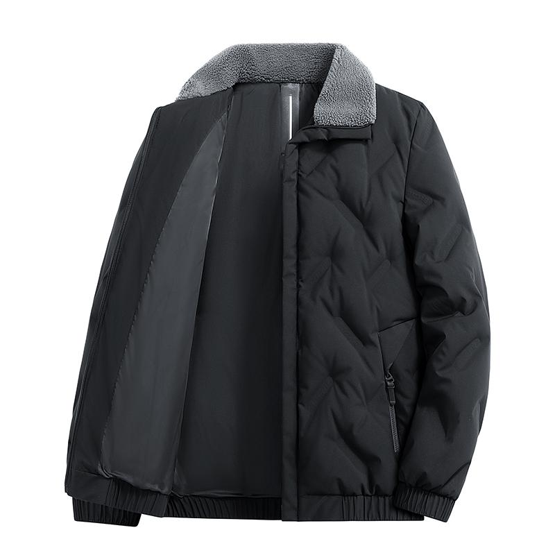 Autumn and Winter Stand Up Collar Down Jacket for Men, Versatile and Warm, Light and Thin, with A Lapel Down Jacket