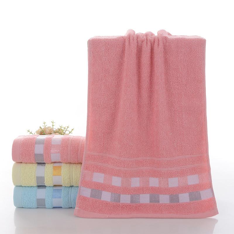 Premium Cotton Thick Absorbent Face Towel Soft Washcloth For Home Use In Blue Yellow And Pink