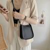 White Shoulder Bag Pu Leather Crossbody Bag Simple Small Square Bag  Outdoor