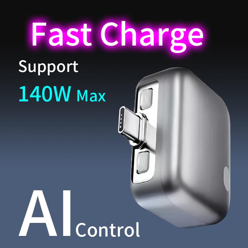 140W Full Charge Type C Adapter Separator Battery Disconnection Anti-Overcharge Self-Cut For Overnight Safe Fast Charging