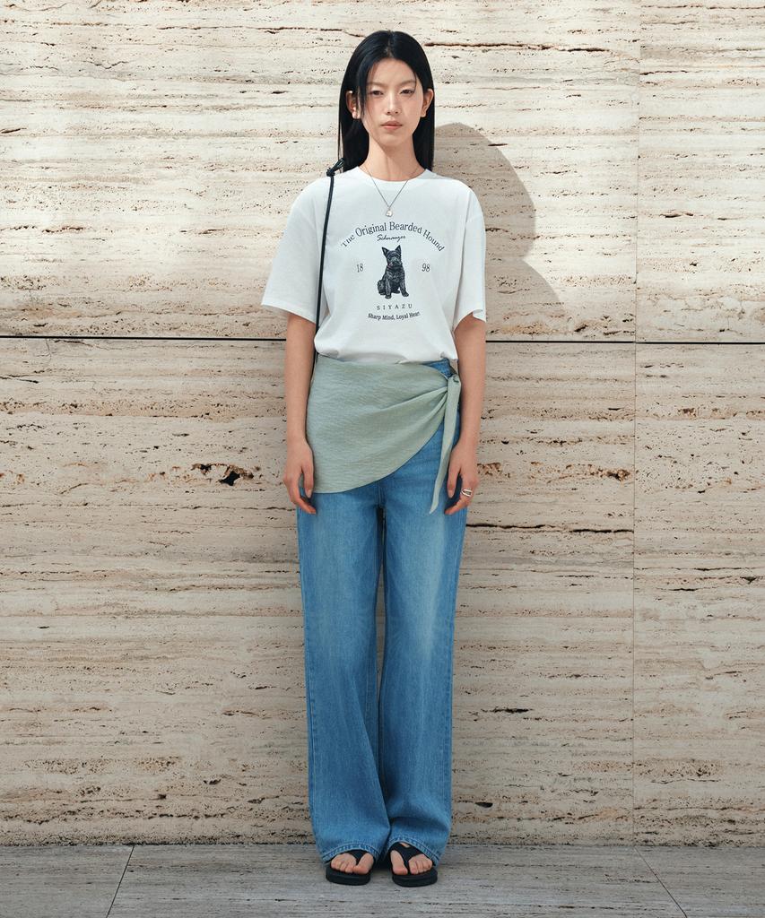 Siyajyu Sitp5297 Schnauzer Short Sleeve T-Shirt_White