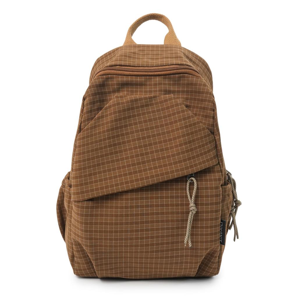 Schoolbag Outdoor Travel Vintage Plaid Backpack Seasonal Couple Simple Versatile College Student Casual Backpack Nylon Breast Bag