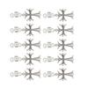10pcs Beard Coil Cross Pendant Alloy DIY Dreadlocks Spiral Hair Coils Spring Pendant Accessories