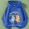 Sudadera con capucha azul de Bluey para niña, Otoño Invierno, Cálida, Suave, Jersey, Cómoda, Prenda superior diaria para niños