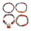 Pulseira Boêmia de Natal Multicamadas com Contas de Cristal para Mulheres