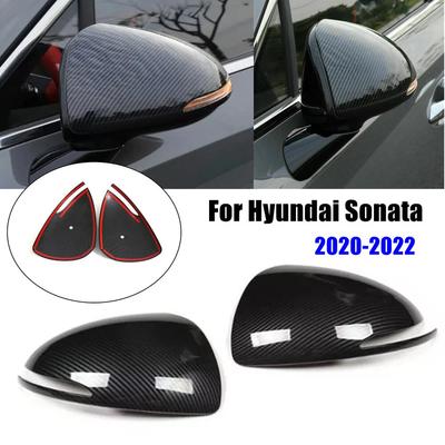 Für Hyundai Sonata DN8    Rückspiegelabdeckung Flügelkappe Außentür Rückspiegelgehäuse Zierleiste Carbonfaser-Optik