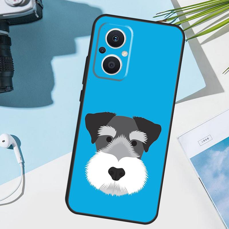 Miniature Schnauzer dog art Cover For OPPO Reno 7 8 Lite 10 12 13 14 Pro 11 F 12F 13F 14F OPPO Find X8 X5 X6 X9 Pro Case