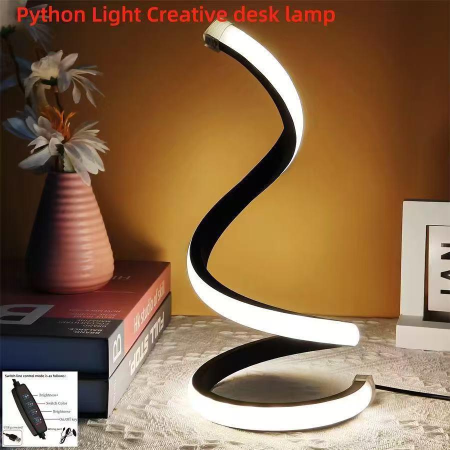 Modern USB-Powered Adjustable Spiral LED Desk Lamp