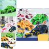 New Dinosaur Tank Inertia Glide Ejection Car Simulation Shape Boy Girl Parent-child Interactive Educational Toy White