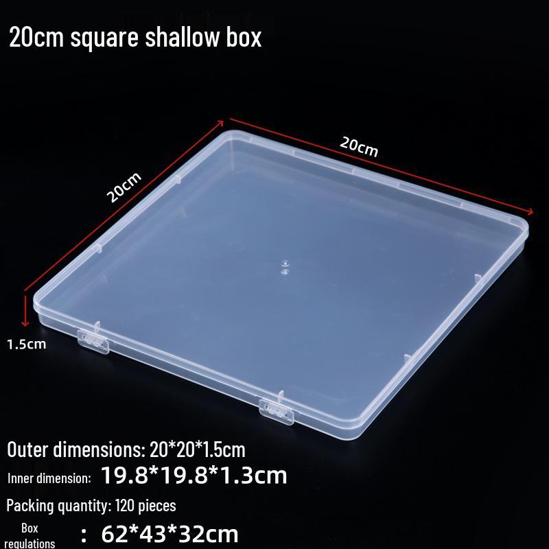 Rectangular Transparent PP Plastic Storage Box for Stationery, Cards, Hardware, Jewelry, and Fishing Gear