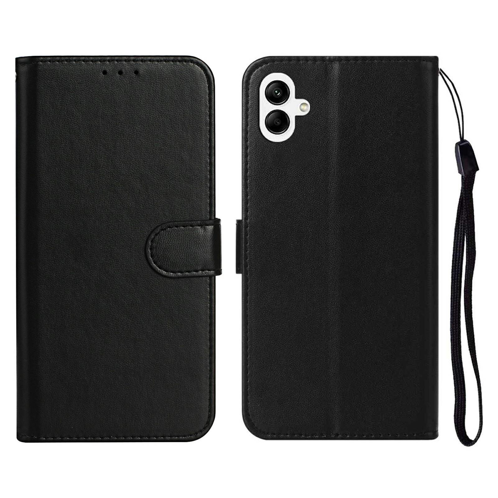 

Для Samsung Galaxy A07 Чехол из ПУ кожи Книжка Чехол для телефона Кошелек Отделение для карт Black