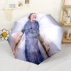 Psg Celebration Moment Portable Automatic Umbrella Sturdy 8-Rib Shaft Sturdy Construction All-Season Umbrella for Travel Fashionable Wedding Party Gif