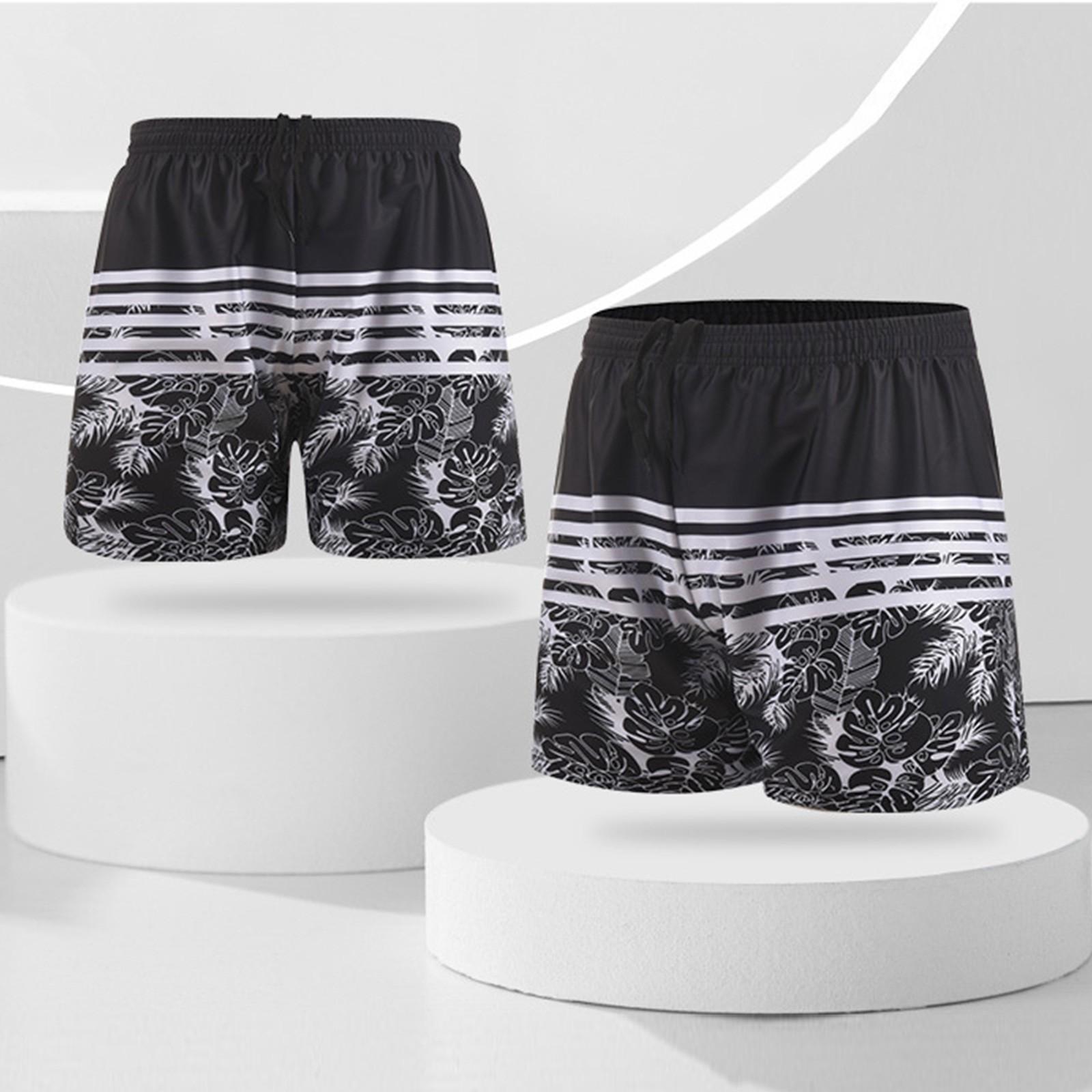 

Мужские весенне-летние брюки для плавания и шорты для пляжного серфинга, купальник One Size чёрный