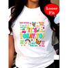 Ermutige dich selbst, Akzeptiere Fehler, Rundhals-Kurzarm-T-Shirt, Lässiges Oberteil für Frühling und Sommer