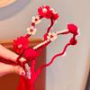 Plush Ball Ancient Headwear Tassel New Year Hair hoop Elegant Chinese Style Headband  Hanfu Costume