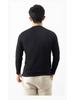 Men's Heavyweight White Cotton Long Sleeve T-Shirt - Casual Loose Fit, Round Neck for Spring & Autumn