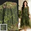 Țesătură cu Catifea Viță de Vie Verde Floral Elastic Vintage Rochie Hanfu Handmade DIY Materiale Meșteșuguri Casnice Stil Chinezesc Textil de Designer