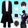 Anime Knight Killer Sung Jin-woo Solo Sung Jinwoo Nivelación Disfraz Cosplay Peluca Shun Mizushino Abrigo Largo Halloween Disfraz de Halloween