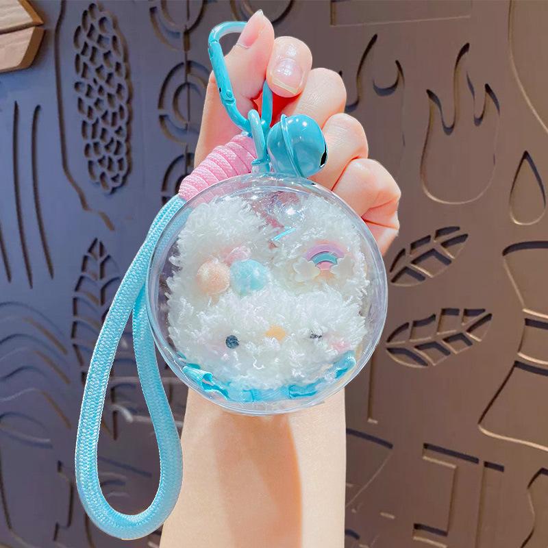 Cartoon Bobo Ball Plush Bunny Keychain Pendant Cute Couple School Bag Keychain Doll Pendant Gift