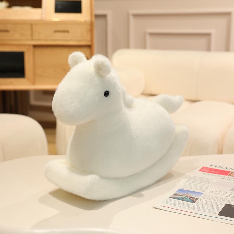 Creative and Cute Simulation Rocking Horse Plush Toy Animal Living Room Sofa Dopamine Pillow for Children