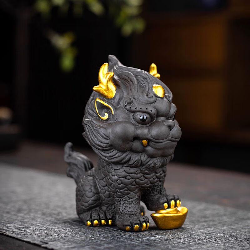 Yixing Clay Kylin Tea Pet Ornament