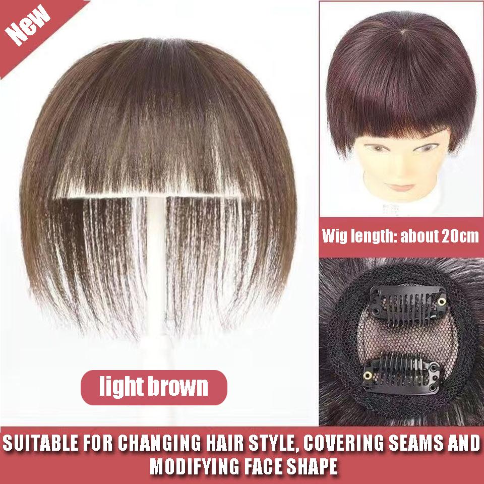WTB Head Replacement Block Synthetic Wig Female Natural Hair Cover Breathable Straight Hair One-piece Replacement Piece Wig