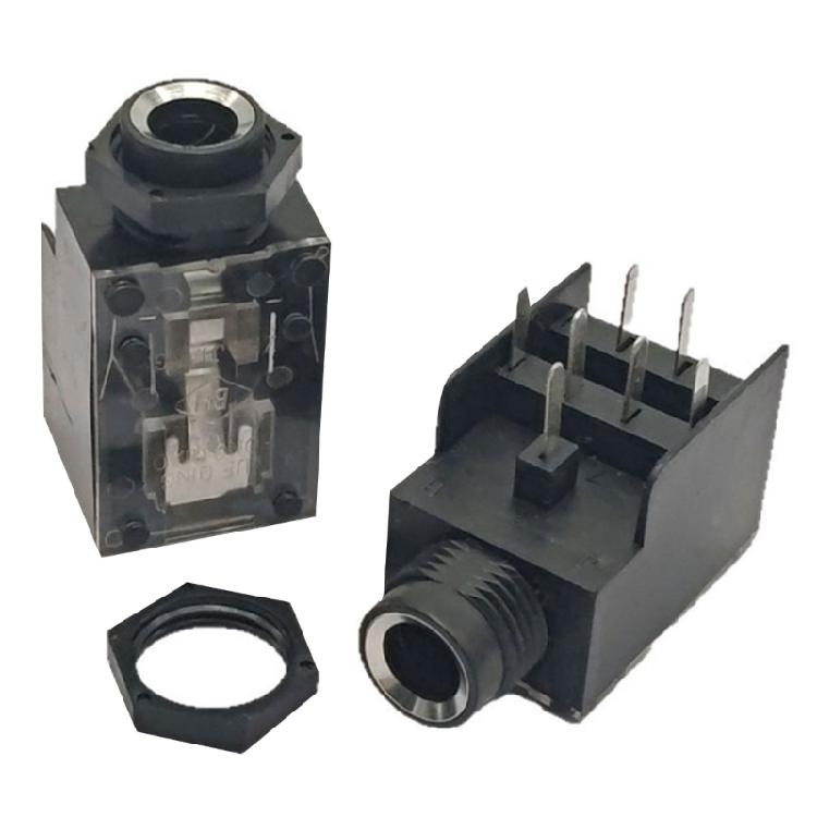 6.35mm 7Pin Female Sound Connectors Two Channel Design For Clear Signal Transfer