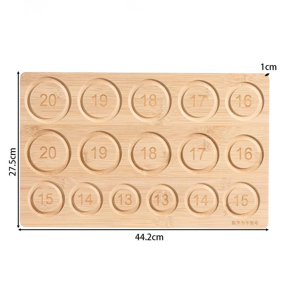1pc Wooden Flocked Beading Tray Decorative Board for DIY Jewelry Bracelet Necklace Wood Board Design Bamboo Bead Measuring Tools