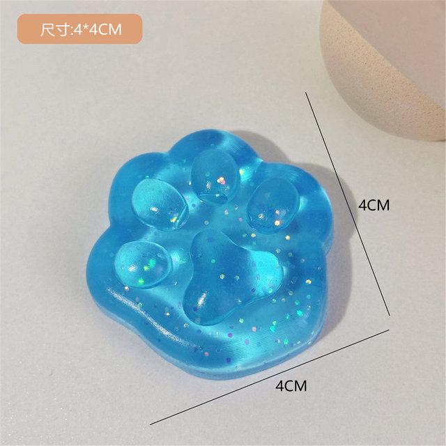 New Fidget Toy Mini Squishy Toys Mochi Ice Block Stress Ball Toy Kawaii Transparent Cube Cat Paw Fish Stress Relief Squeeze Toy