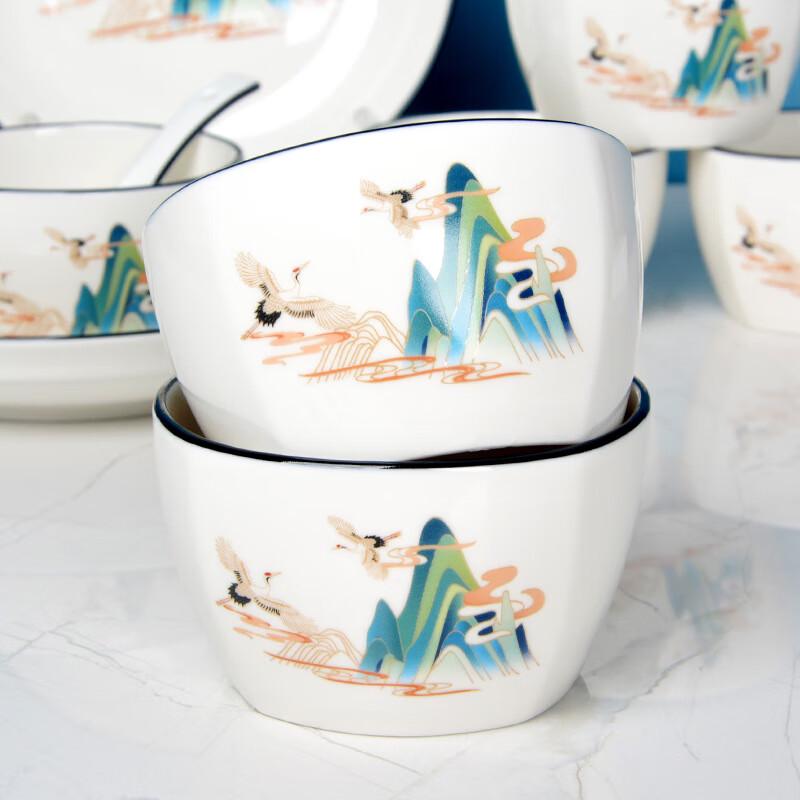 JIN MING LI Qingyao Chiński Zestaw Ceramicznej Zastawy Stołowej