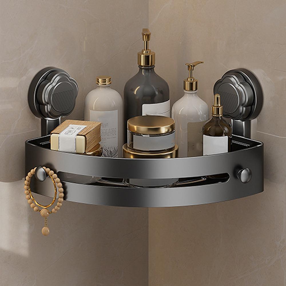 Suction Cup Storage Organizer Wall Mounted Wall Corner Shelf Corner Shelf Organizer  Toilet Area