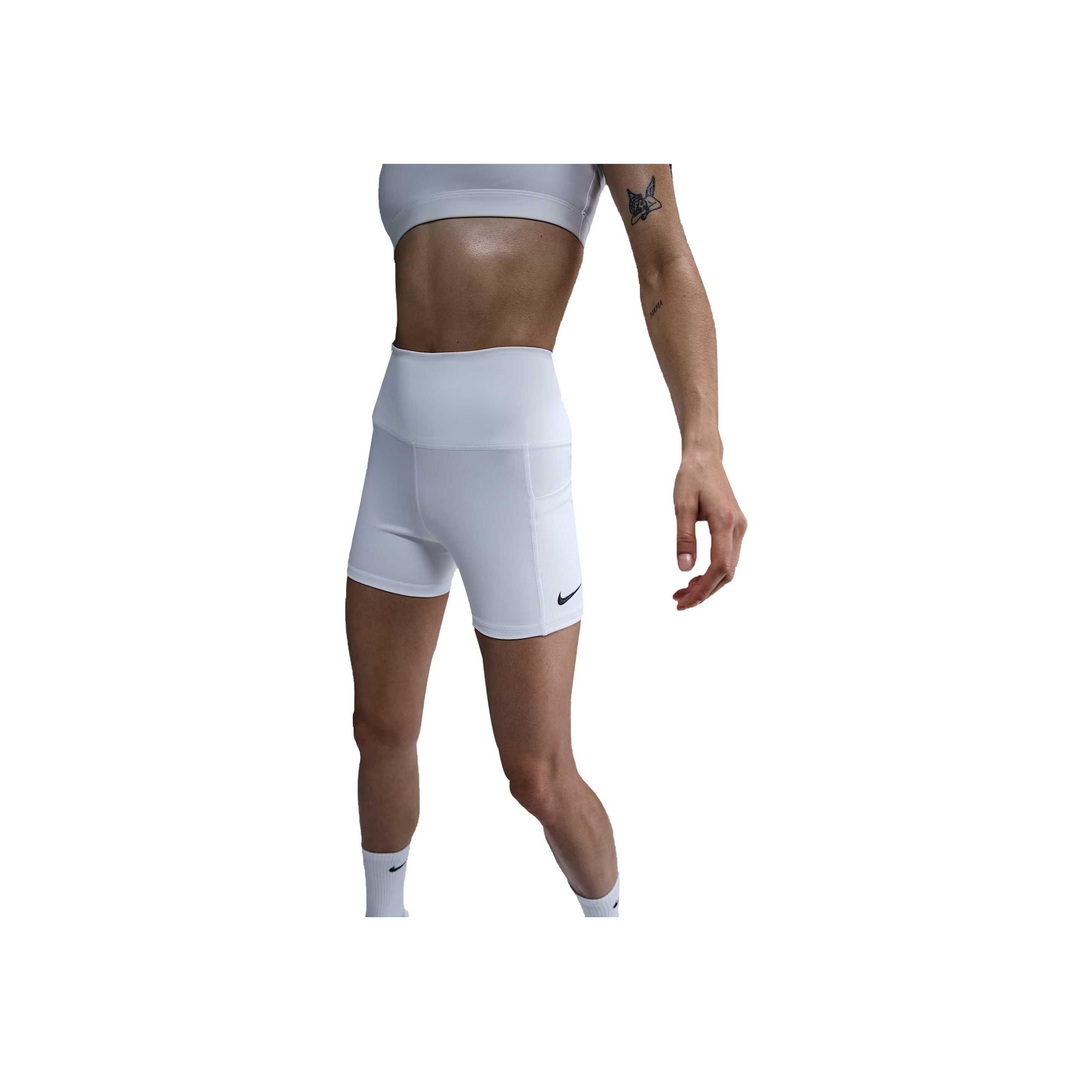 

Nike Dri-Fit Court Comfortable Fashion Simple Versatile Solid Color Sports Shorts Women Shorts White FZ6678-101 XS