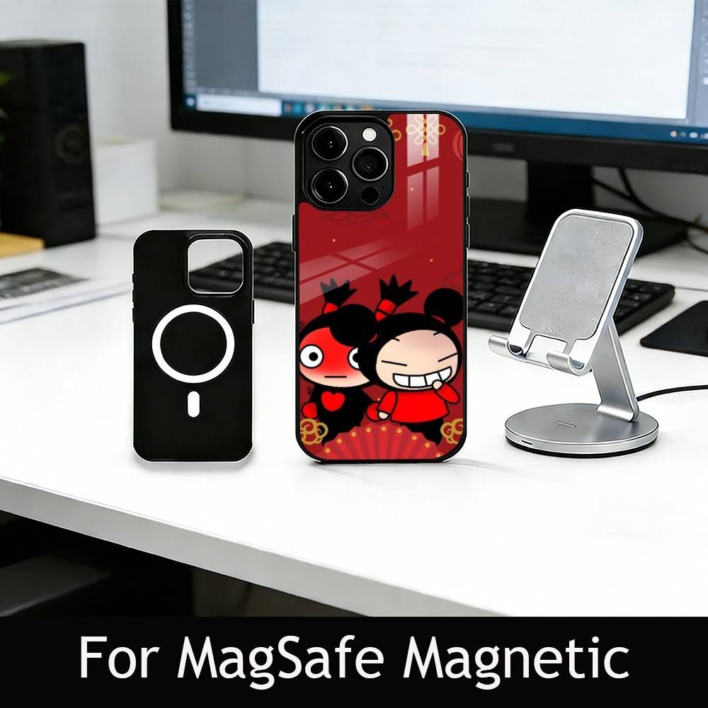Chinese Doll P-Pucca Phone Case For iPhone17,16,15,14,13,12,11 Plus,Pro Magnetic For Magsafe Wireless Charging