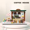 NEW Coffee Shop Bakery Bookstore Pet Cure Street View Food House Building Blocks Kit Girls Bricks Model Kids Toy Children