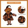 2 Pcs Halloween Vintage Bunting Banner Wooden Witch Pumpkin Scarecrow Hanging Banner Garland for Halloween Party Horror Home Wall Decor