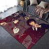 Square Flannel Black Butler Carpet Demon Butler Cartoon Decorative Floor Mat Modern Home Living Room Carpet Bedroom Rug