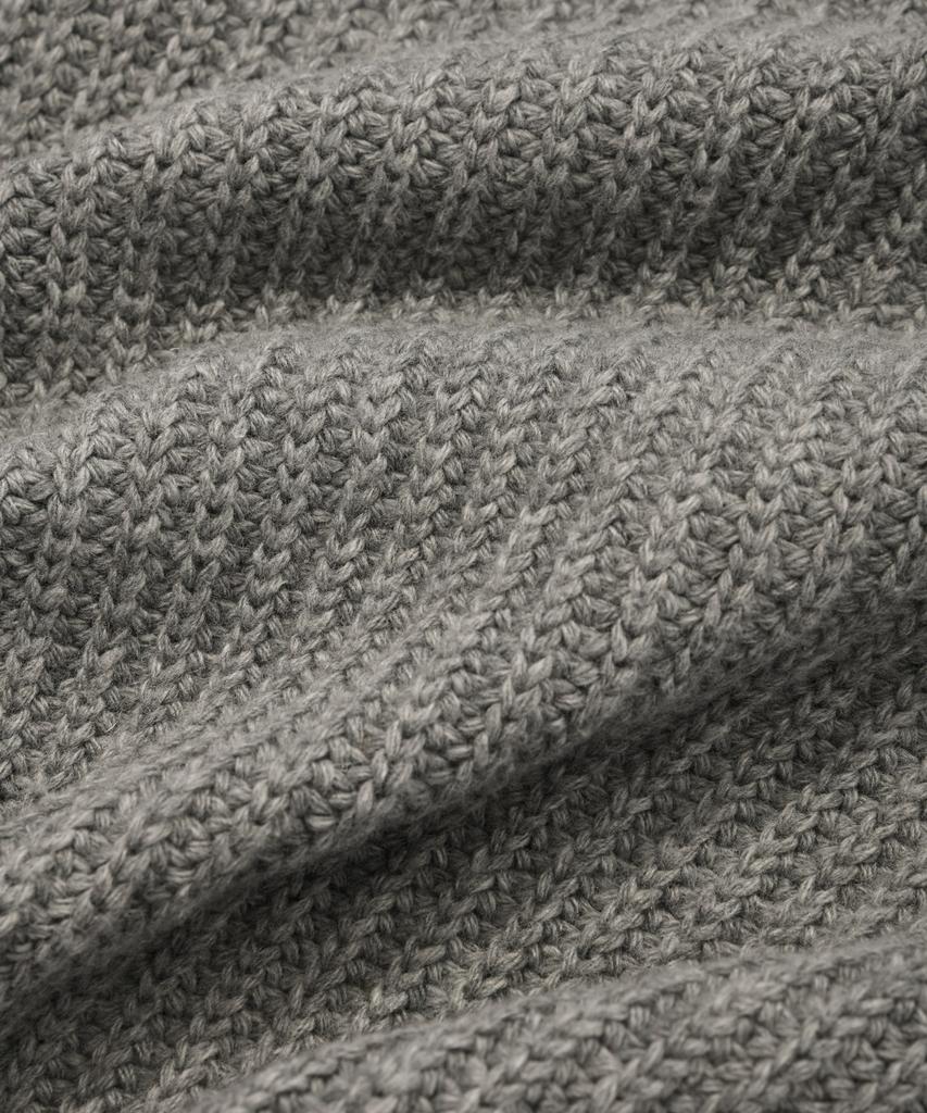 COVERNAT WOMAN Multi-Yarn V-Neck Knit Melange Gray