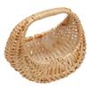 Woven Flower Hand Basket Rattan Woven Handheld Flower Arrangement Basket for Wedding Birthday Party