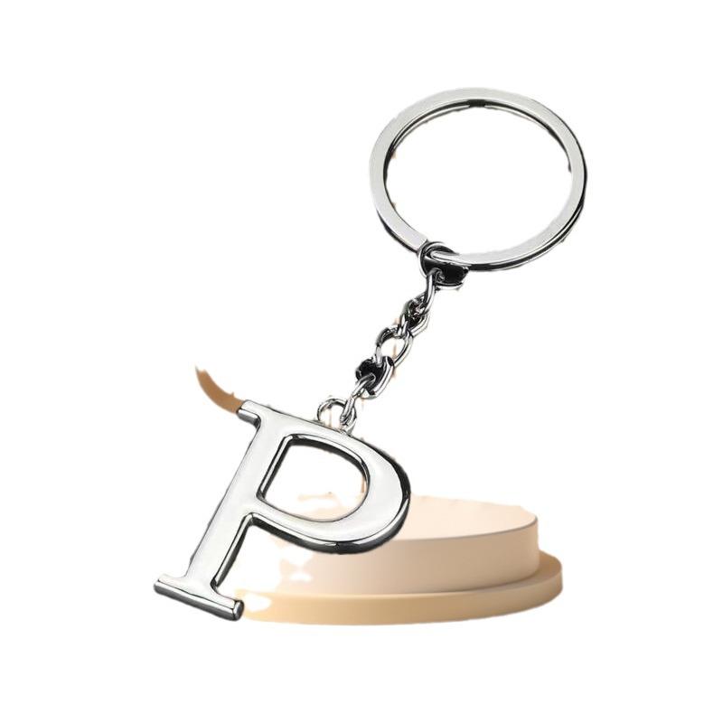 Elegant Zinc Alloy Letter Keychain - Unique Pendant Design for Women's Bags
