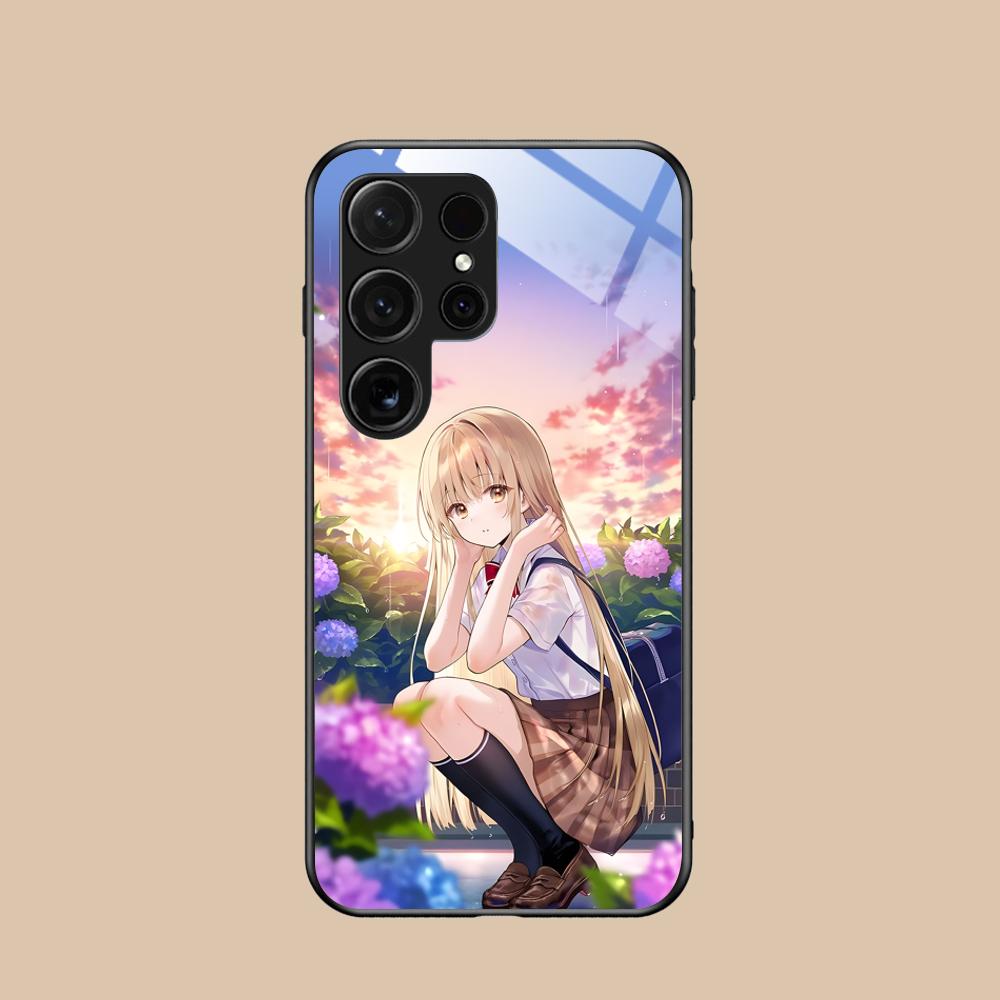 Angel Mahiru Shina Phone Case for Samsung Galaxy S26 S25 S24 S23 S22 S21 S20 Note20 Plus FE Ultra Glass Protective Cover