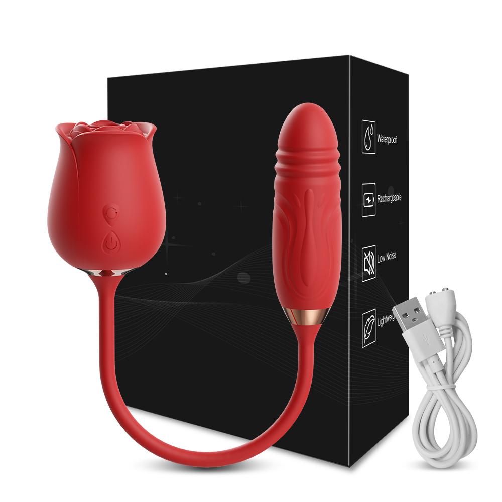 Sucking Sex Toy Vibrator for Women Clitoris Stimulator Telescopic Nipple Oral Thrusting Dildo Female Clit Sucker Adults Products