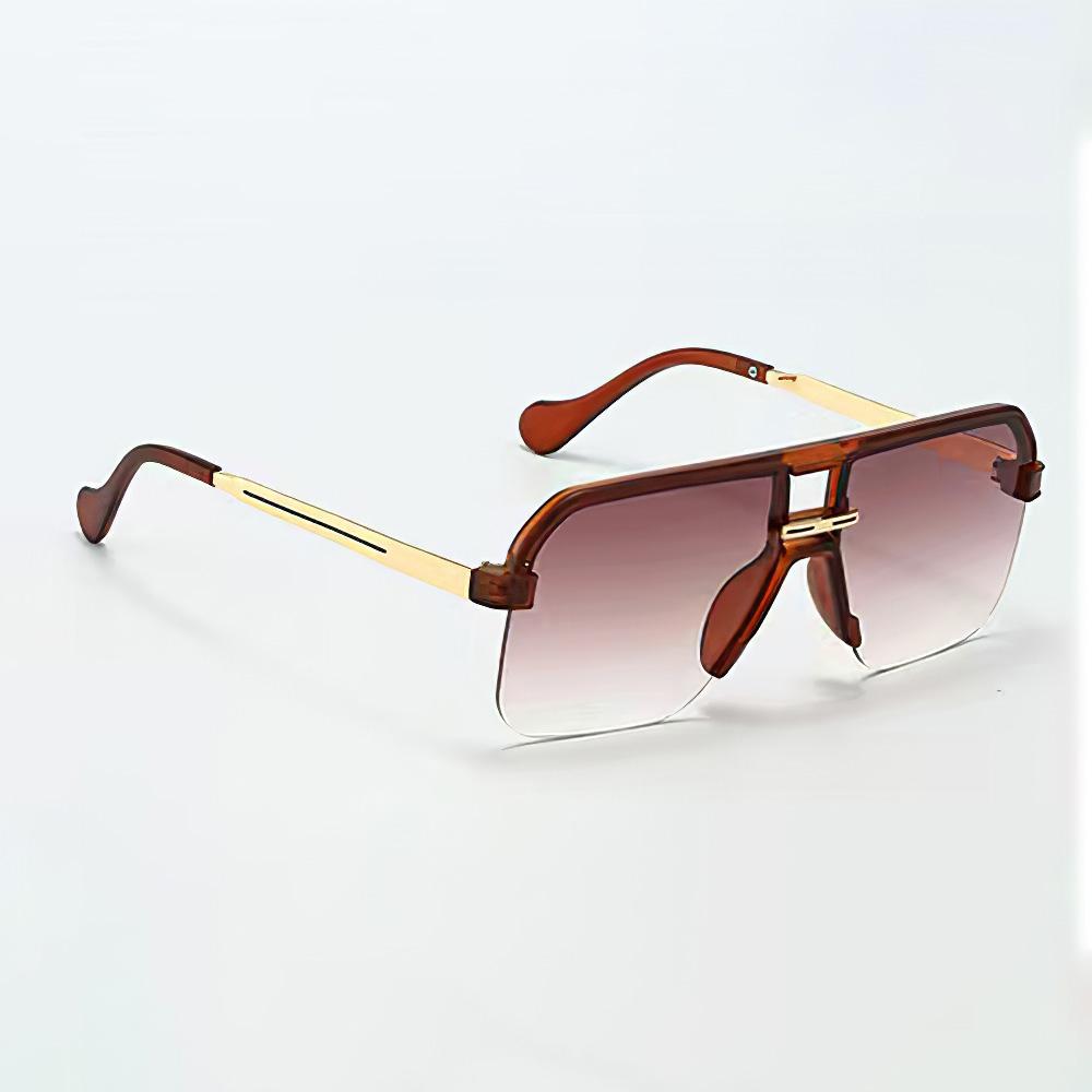 New Women Sunglasses Modern Fashion Transparent Frame Gradient Pink Lens Square Glasses Gift for Friend