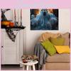 Spider Halloween Horror Web Ghost Fake Window Pattern Home Wall Decorat Sticker