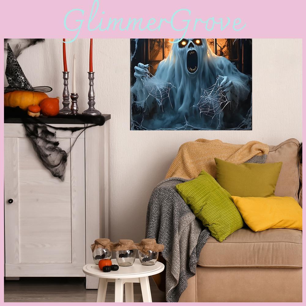 Spider Halloween Horror Web Ghost Fake Window Pattern Home Wall Decorat Sticker
