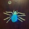 Halloween Glowing Light Realistic Skeleton Spider Shape Ornament with LED Light Portable Lightweight Halloween Decoration