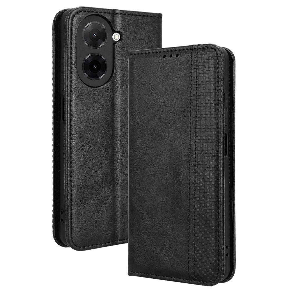 For Xiaomi Redmi A5 4G (171.7mm)/Poco C71 4G Case Wallet Stand Retro Texture Leather Phone Cover