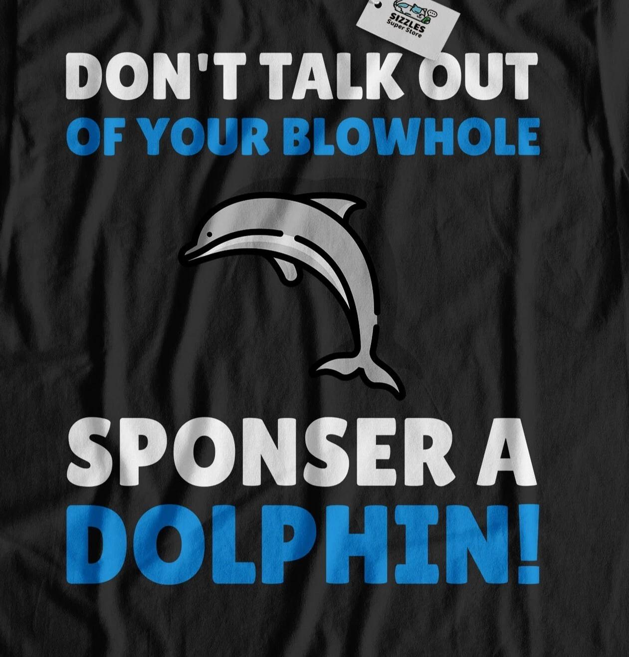Sponsor A Dolphin! Unisex Funny Sloth T-Shirt Dolphin Conservation Awareness Tee 2XL