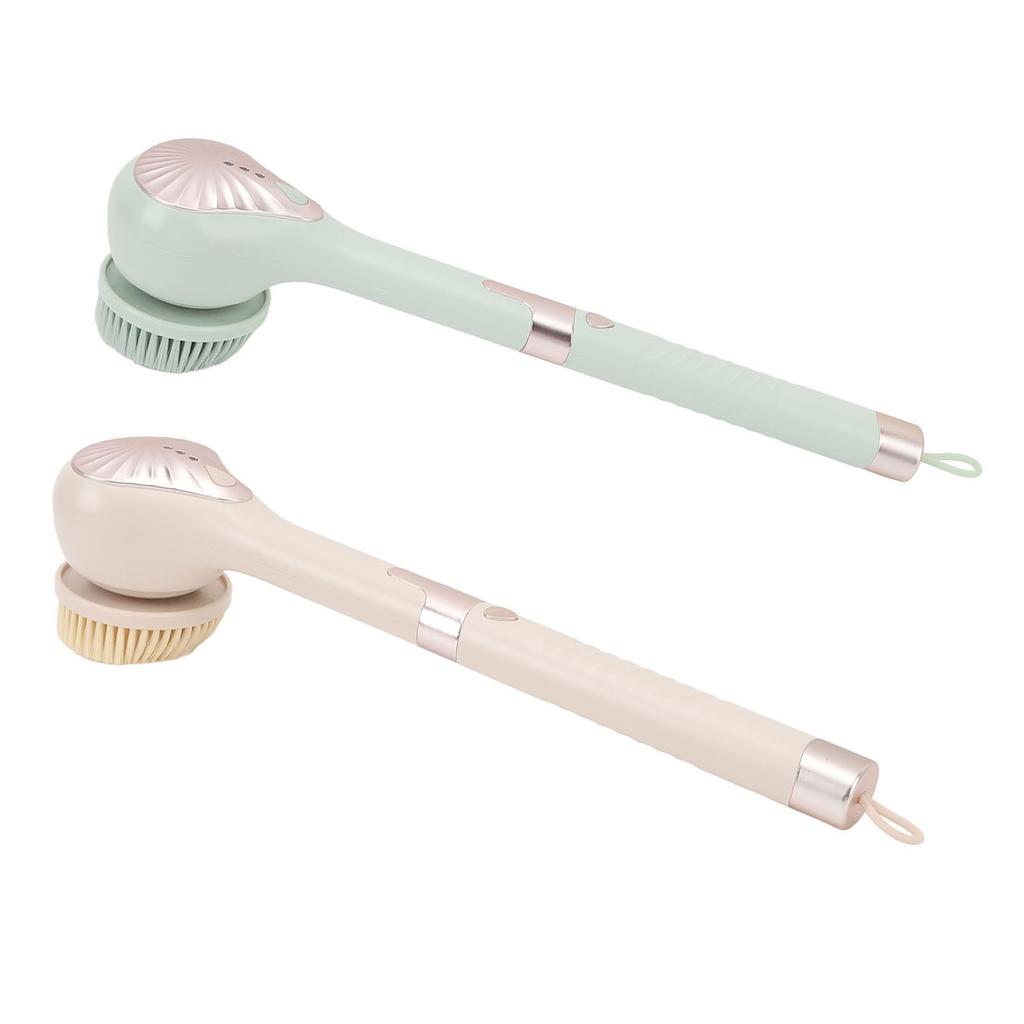 Elektrische Körperbürste Wasserdicht Multifunktional Abnehmbarer Langer Griff Elektrische Dusch-Badebürste