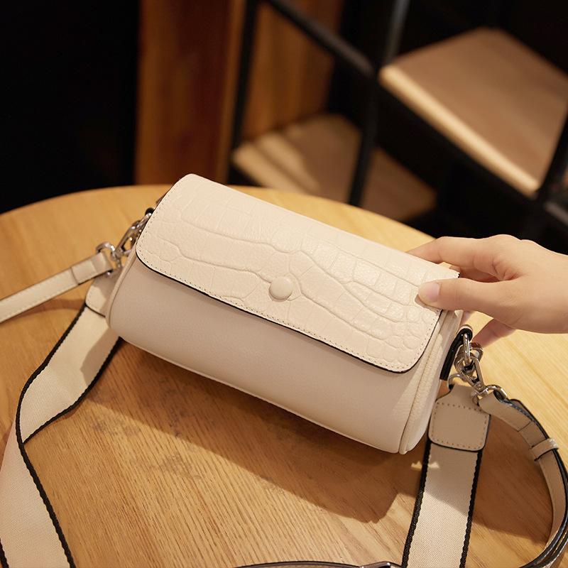 New Crocodile Pattern Women's Bag Versatile Niche Shoulder Bag Crossbody Cylinder Bag Mother Bag